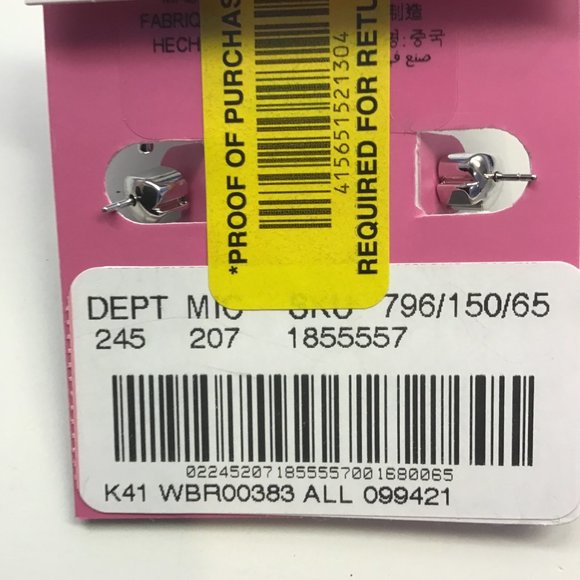 Kate Spade New Clear Cubic Zirconia Silver Hoop Earrings - Picture 3 of 3